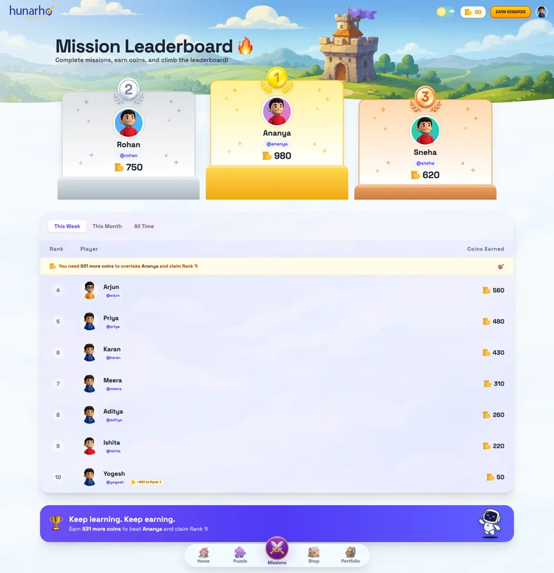 Gamified LMS Leaderboard