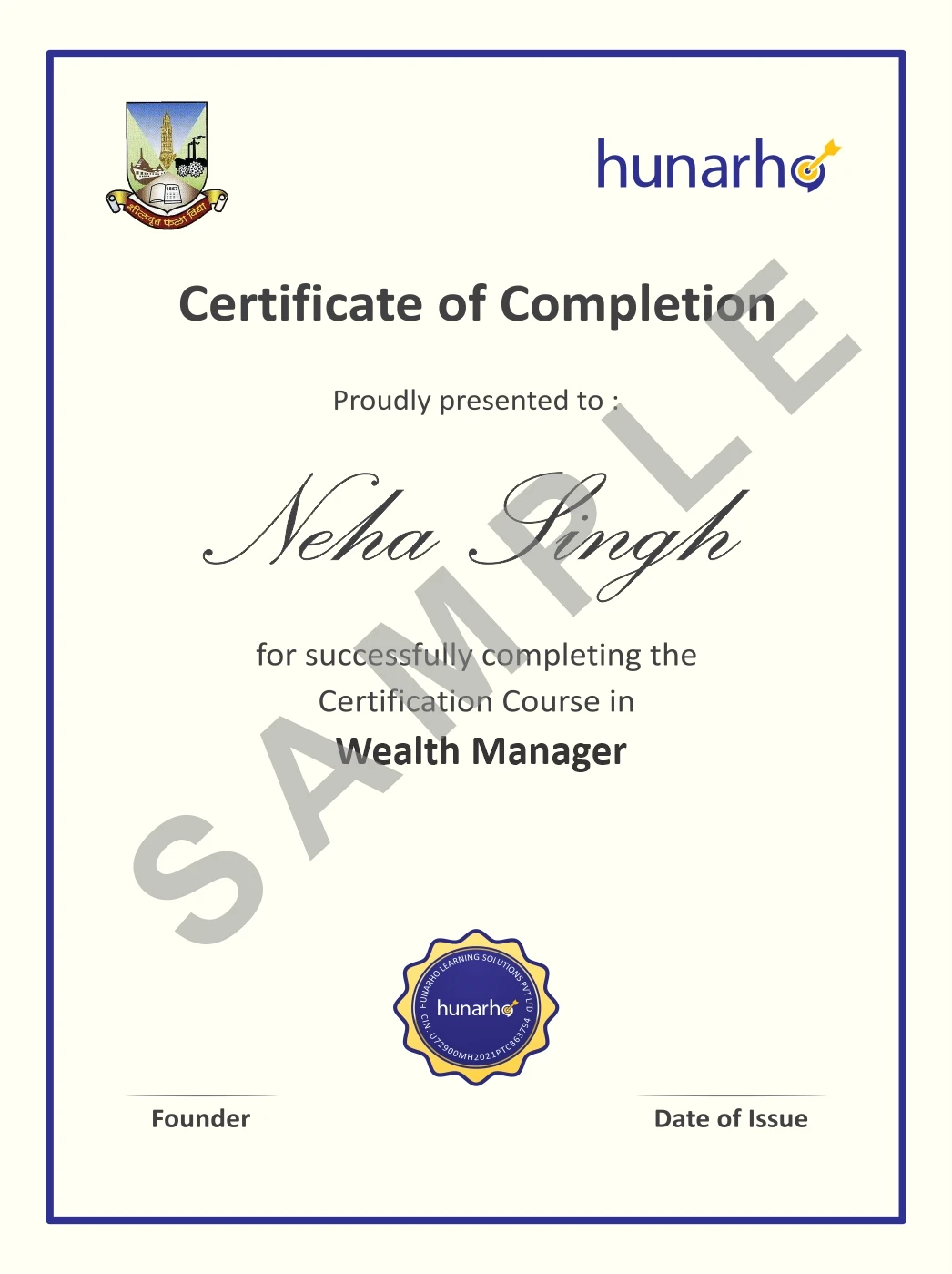 Sample Certificate