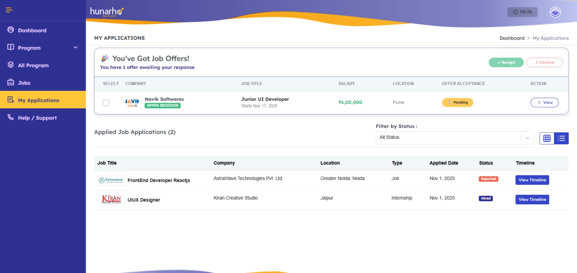 Hunarho 54 Hunarho Job Portal